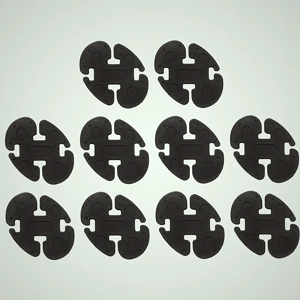 10Pcs Recliner Cover Non-Slip Buckle, 80 x 60mm Cushion Buckle, Oval, Black